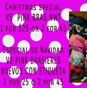 Pink VS BRAS 1 for 25 2 for 45